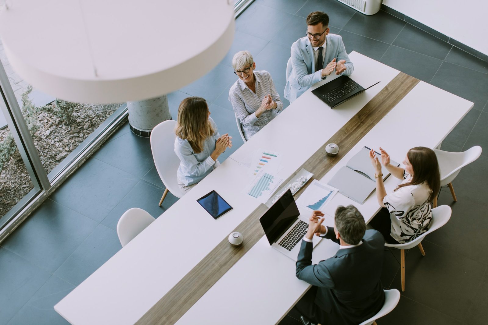 Private equity partners in a working session